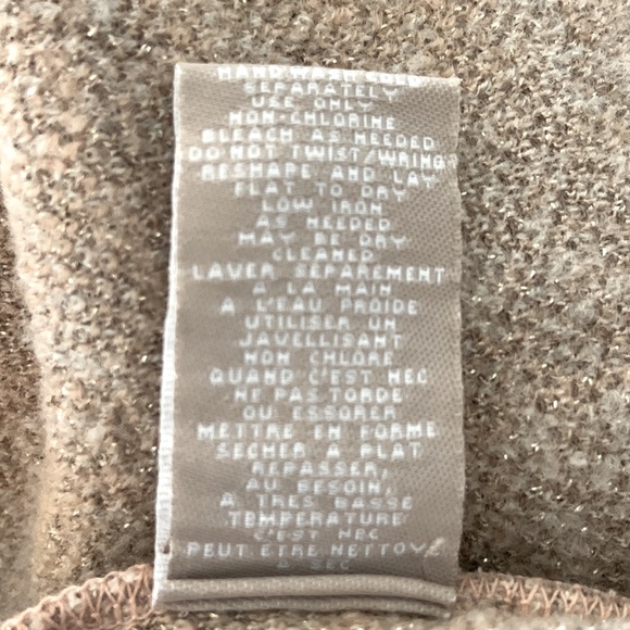 Knitted and Knotted,  neutral floral wool blend XS pencil dress - Picture 12 of 13